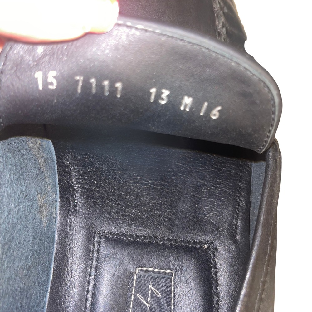 Johnston &‎ Murphy Black Leather Bit Loafers Made in Italy Men's 13 - Picture 4 of 9